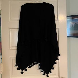 Caroline Grace Black Poncho